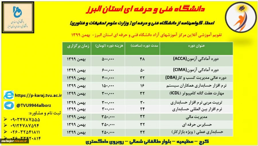 دوره های آموزشی مجازی کوتاه مدت 5